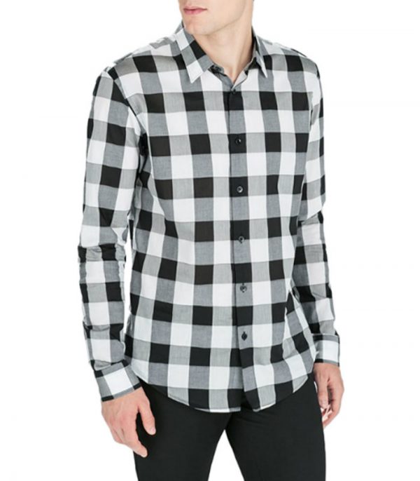 grey and white flannel men's