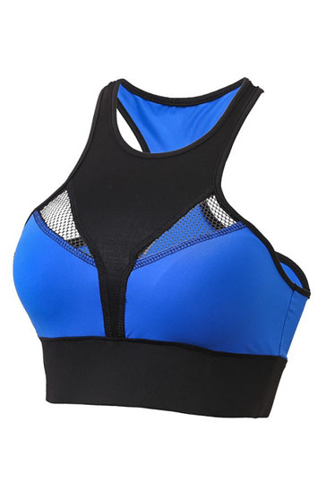 Blue And Black Combination Sports Bra Manufacturers