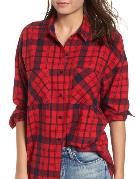 Wholesale Custom Red And Black Plaid Shirt For Women Manufacturer in USA