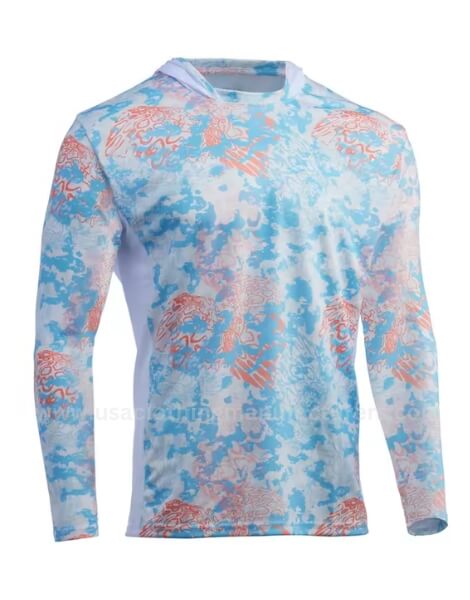 Wholesale New Sublimation Lightweight Long-Sleeve Fishing Hooded Shirt