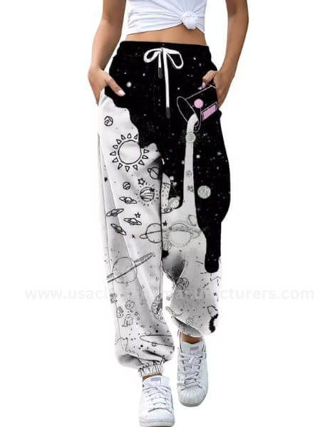 Wholesale Women’s Custom Sublimated Wide Leg Sport Pants