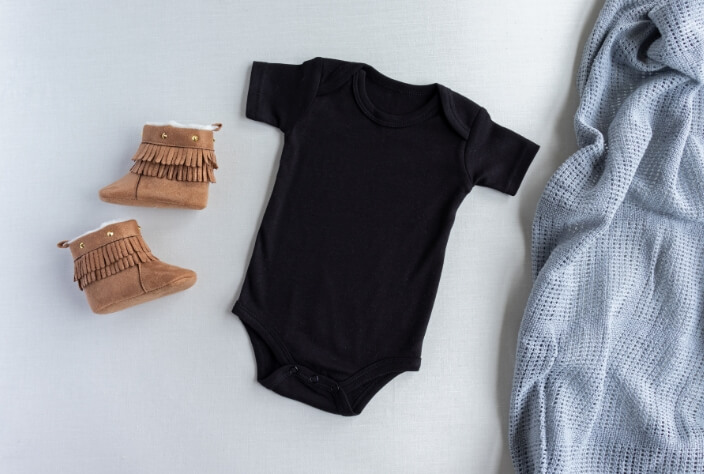 our sustainable infant onesie collection is ethically produced