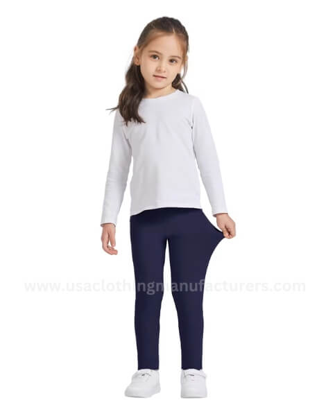 high-waisted outdoor little girl leggings