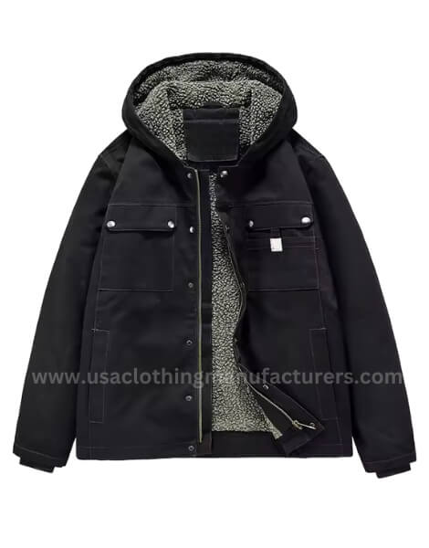 corduroy sherpa lined mens suede trucker jacket