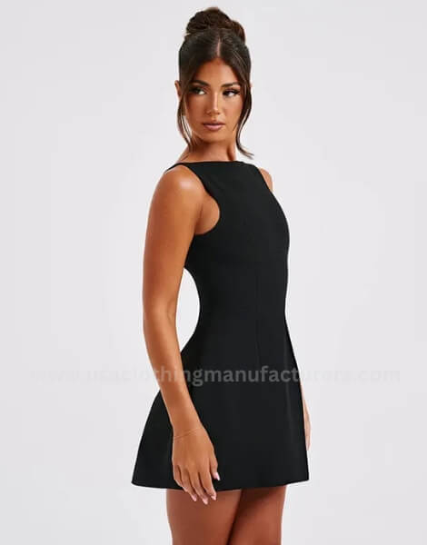 Womens a Line Short Little Black Dress